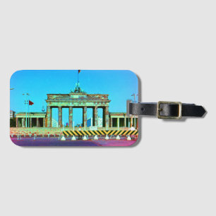 Vintage Germany Berlin Brandenburg Gate Luggage Tag