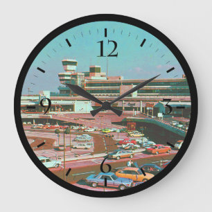 Vintage Germany Berlin The Tegel Airport Large Clock