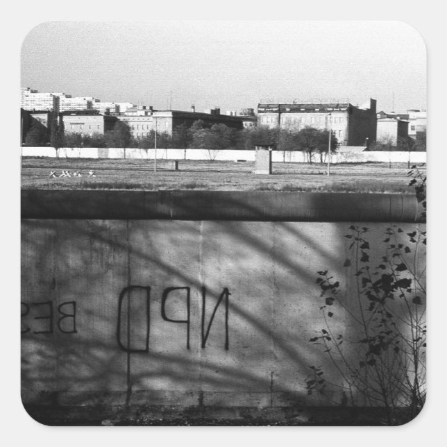 Vintage Germany Berlin wall 1970 Square Sticker (Front)