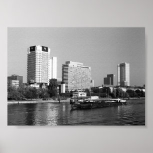 Vintage Germany Frankfurt Main river Poster