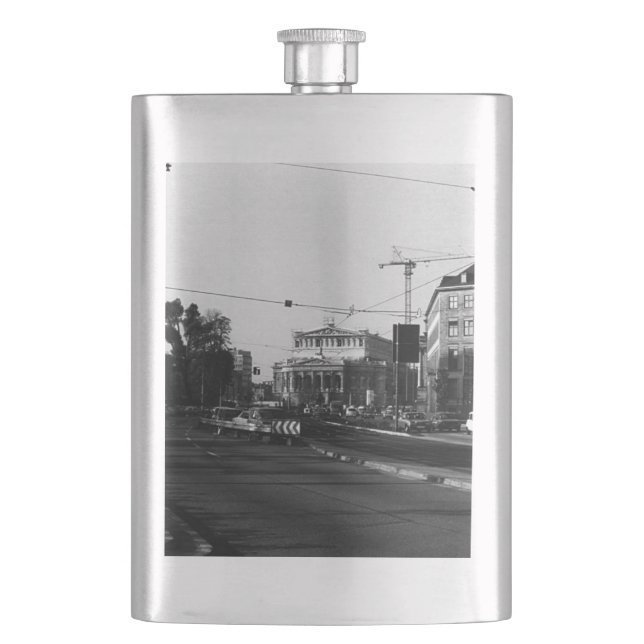 Vintage Germany Frankfurt opera Hip Flask (Front)