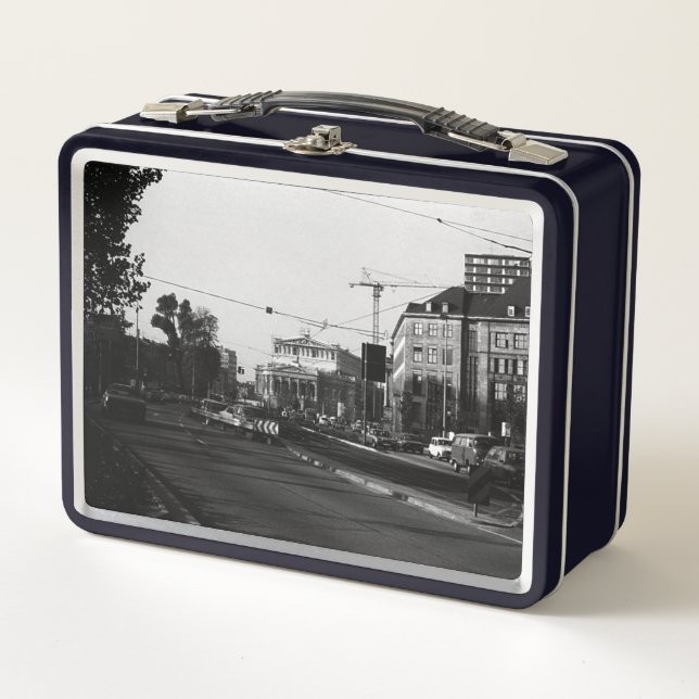 Vintage Germany Frankfurt opera Metal Lunch Box (Front)