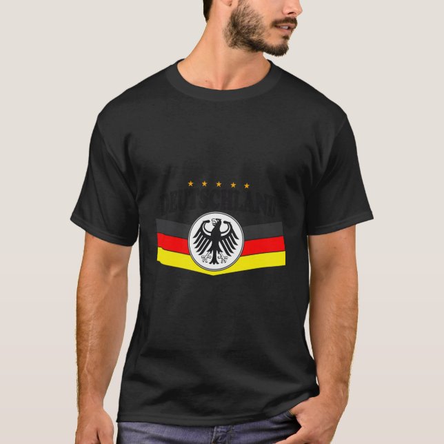 Vintage Germany German Flag - Deutschland Pride T-Shirt (Front)