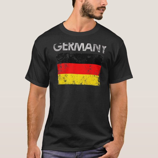 Vintage Germany German Flag Pride     T-Shirt (Front)