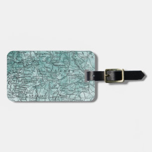 Vintage Germany Map Bavaria Region Travel Luggage Tag