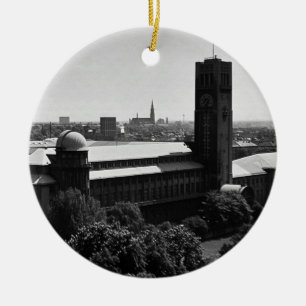 Vintage Germany Munich Deutsch Museum Ceramic Tree Decoration