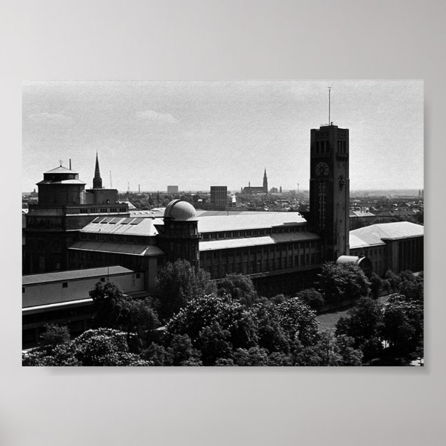 Vintage Germany Munich Deutsch Museum Poster (Front)