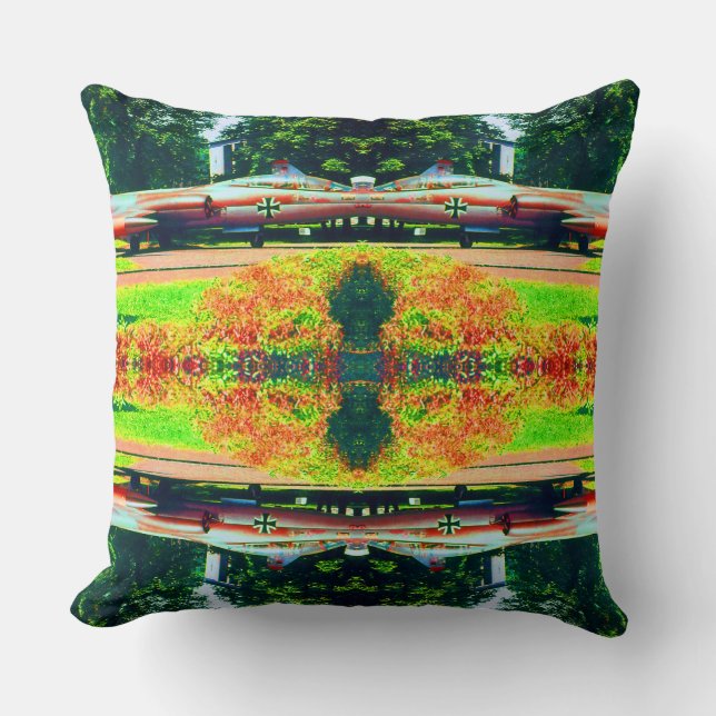 Vintage Germany Munich Deutsch Museum starfighter Cushion (Front)