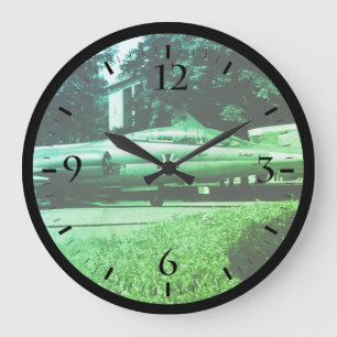 Vintage Germany Munich Deutsch Museum starfighter  Large Clock