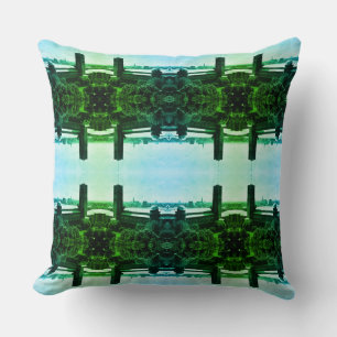 Vintage Germany Munich Deutsch Museum Throw Pillow