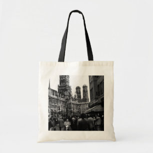 Vintage Germany Munich Frauenkirche Frauenplatz Tote Bag