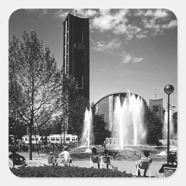 Vintage Germany Munich sendlinger platz Matthäus Square Sticker (Front)