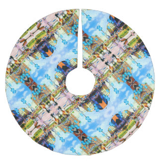 Vintage Germany Munich Towngate Karistor Brushed Polyester Tree Skirt