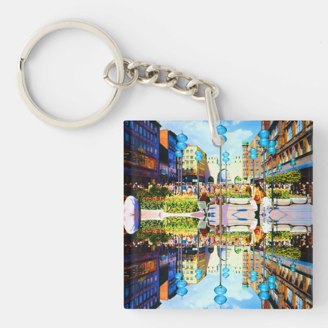 Vintage Germany Munich Towngate Karistor Key Ring (Front)