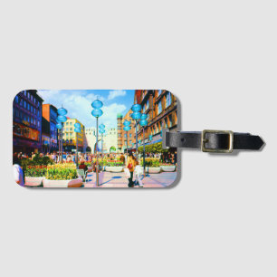 Vintage Germany Munich Towngate Karistor Luggage Tag