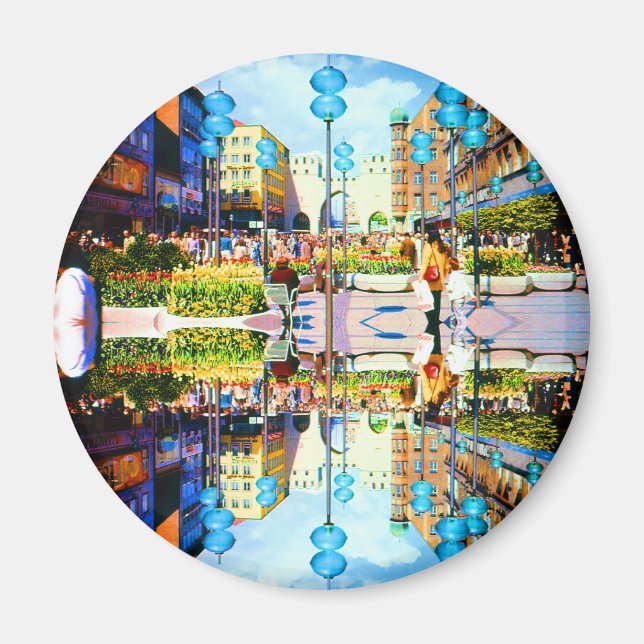 Vintage Germany Munich Towngate Karistor Magnet (Front)