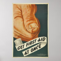 Vintage Get First Aid at Once