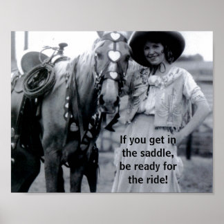 Vintage - Get in the Saddle, Poster