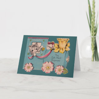 Vintage Get Well Greeting Card
