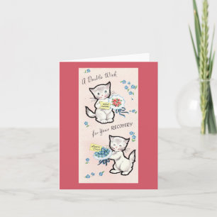 Vintage Get Well Kittens Card