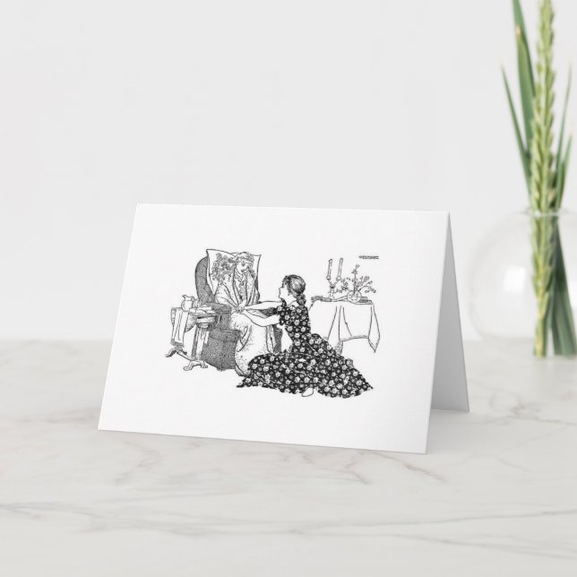 Vintage - Get Well with Chocolate Card (Front)