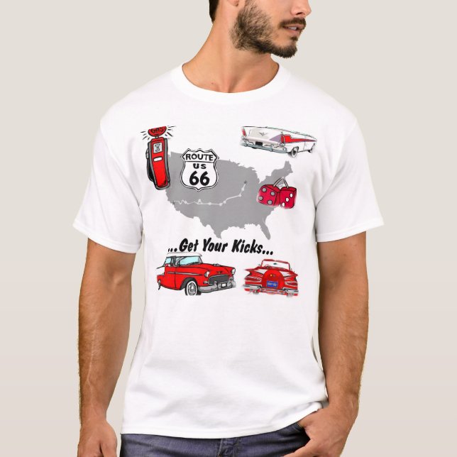 Vintage Get your kicks t-shirts and gifts (Front)