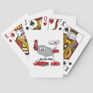 Vintage Get your kicks t-shirts and gifts Mug Playing Cards