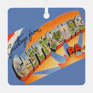 Vintage Gettsyburg PA Metal Tree Decoration