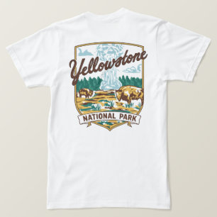 Vintage Geyser National Park Badge T-Shirt