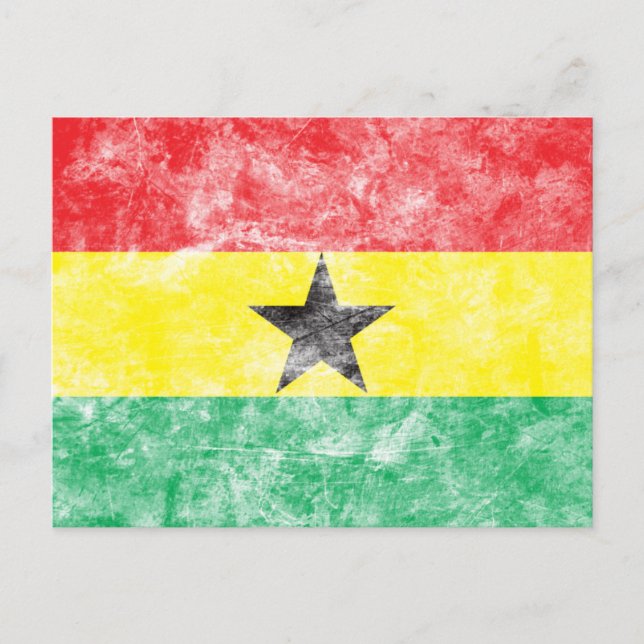 Vintage Ghana Flag Postcard (Front)