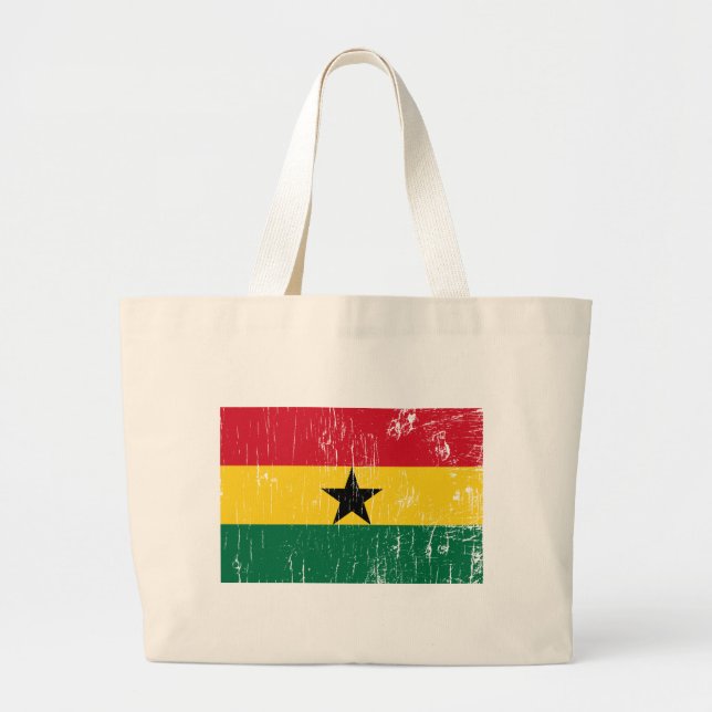 Vintage Ghana Large Tote Bag (Front)