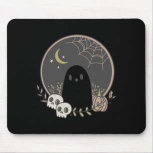 Vintage Ghost Autumn Fall Halloween Mouse Mat