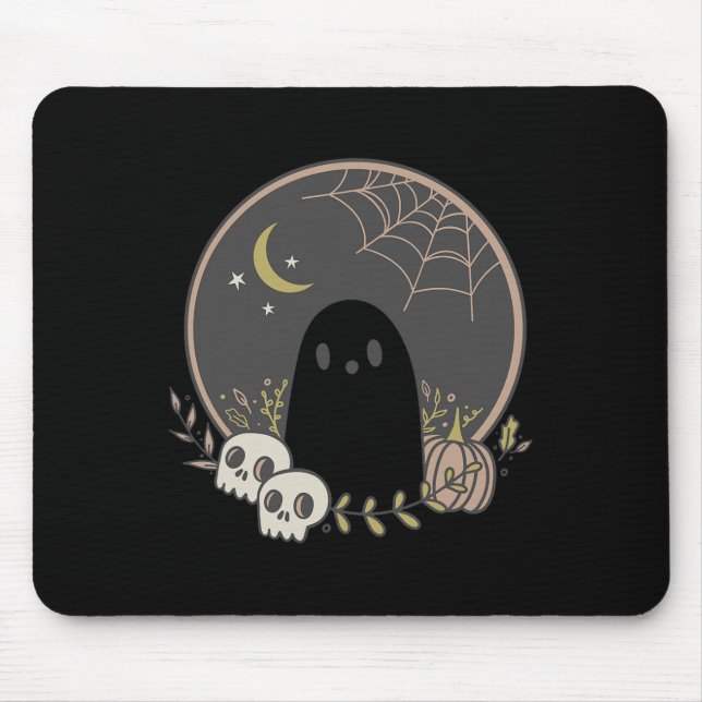 Vintage Ghost Autumn Fall Halloween  Mouse Mat (Front)