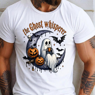 Vintage Ghost Bat Pumpkin Halloween T-Shirt