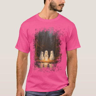 Vintage Ghost Campfire Camping Gothic Halloween T-Shirt
