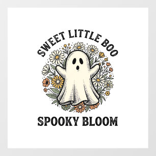 Vintage Ghost Floral Cute Halloween Boo Bouquet_1 Window Cling