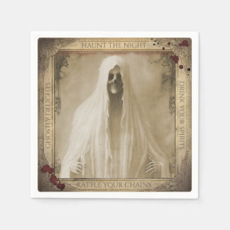 Vintage Ghost Halloween Spooky Dinner Party Napkin