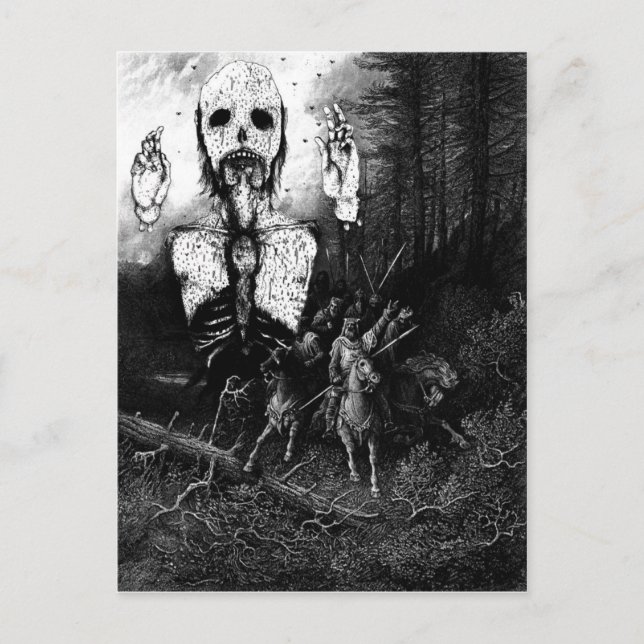 Vintage Ghost Illustration Postcard (Front)