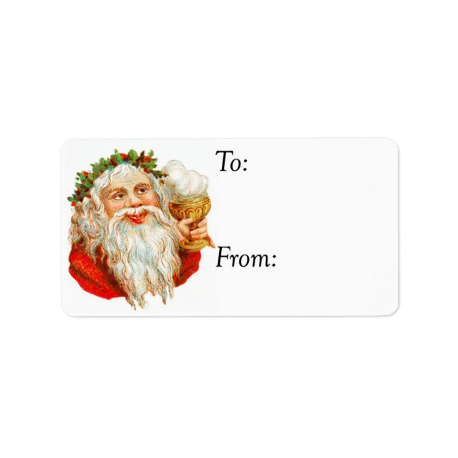 Vintage Ghost of Christmas Present Gift Tag (Front)