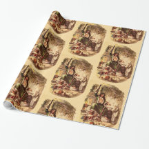 Vintage Ghost of Christmas Present Wrapping Paper