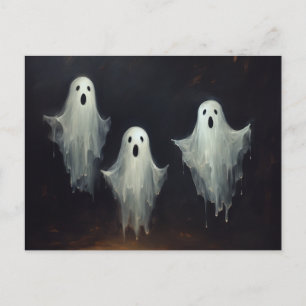 Vintage Ghost Painting Postcard