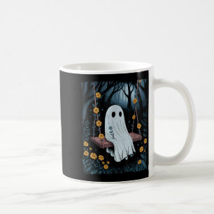 Vintage Ghost Swinging In Forest Night Halloween F Coffee Mug