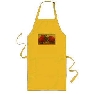 Vintage Giant Strawberries Long Apron