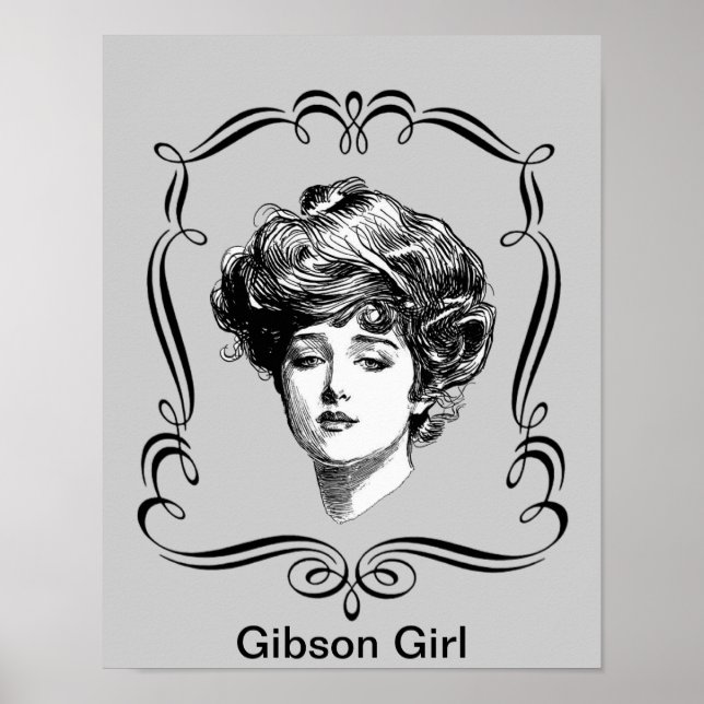 Vintage Gibson Girl Art  Poster (Front)