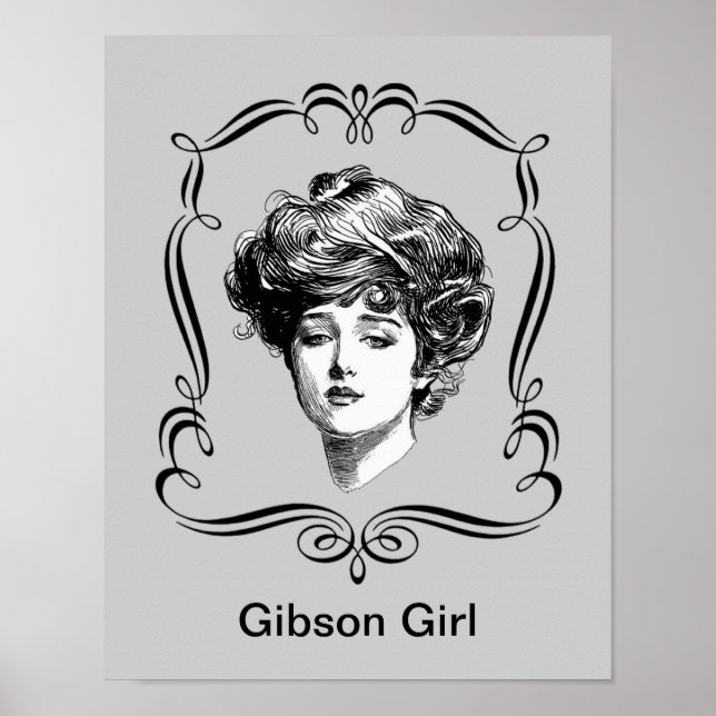 Vintage Gibson Girl Art  Poster (Front)