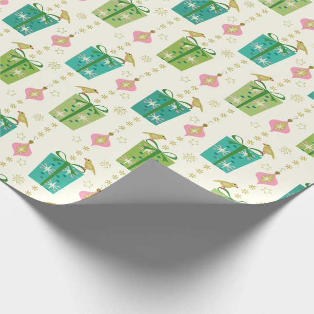 Vintage Gift Box Garland ©studioxtine Wrapping Paper (Corner)