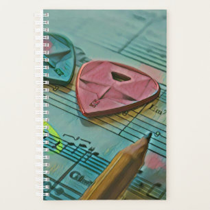 Vintage gift for a guitarist planner