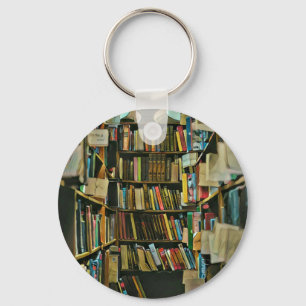 Vintage gift for book lovers key ring