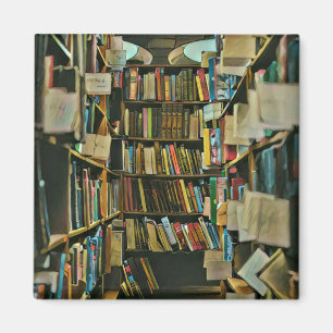 Vintage gift for book lovers magnet