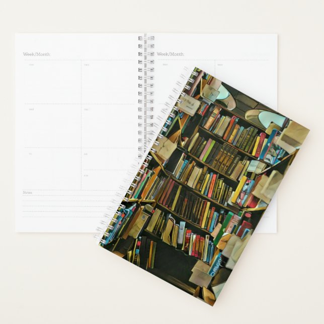 Vintage gift for book lovers planner (Display)